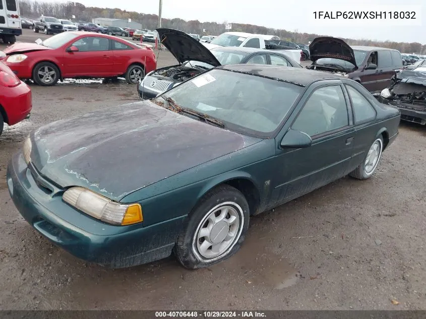 1995 Ford Thunderbird Lx VIN: 1FALP62WXSH118032 Lot: 40706448