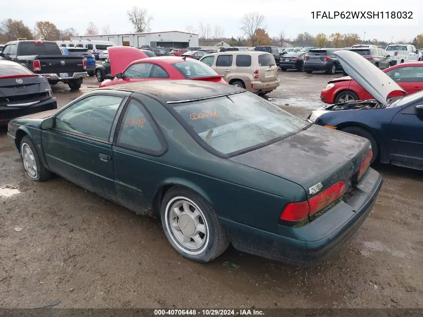 1995 Ford Thunderbird Lx VIN: 1FALP62WXSH118032 Lot: 40706448