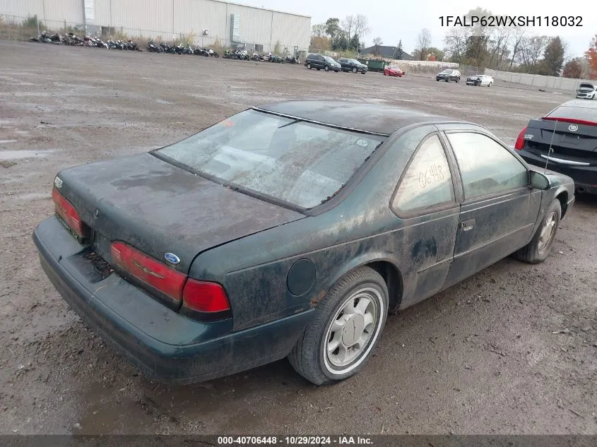 1995 Ford Thunderbird Lx VIN: 1FALP62WXSH118032 Lot: 40706448