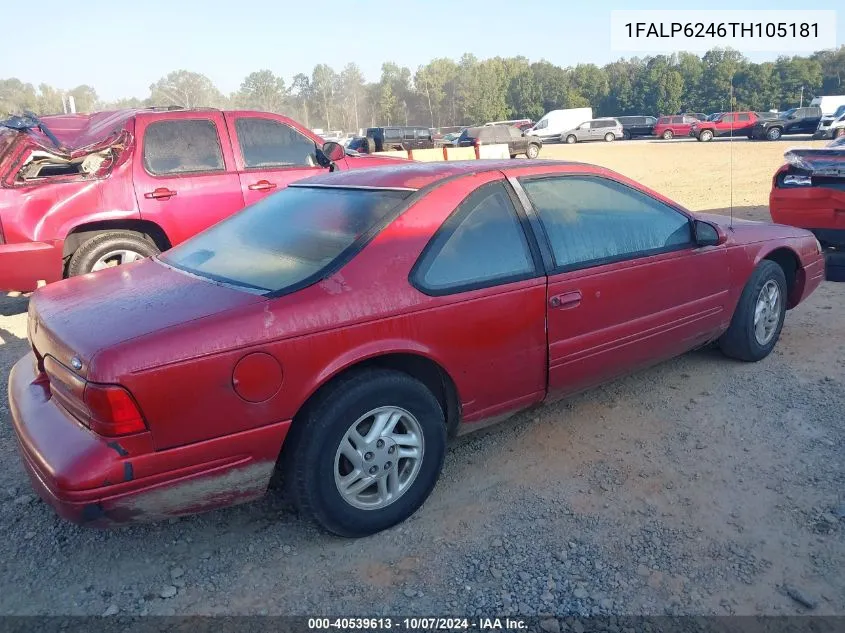 1996 Ford Thunderbird Lx VIN: 1FALP6246TH105181 Lot: 40539613