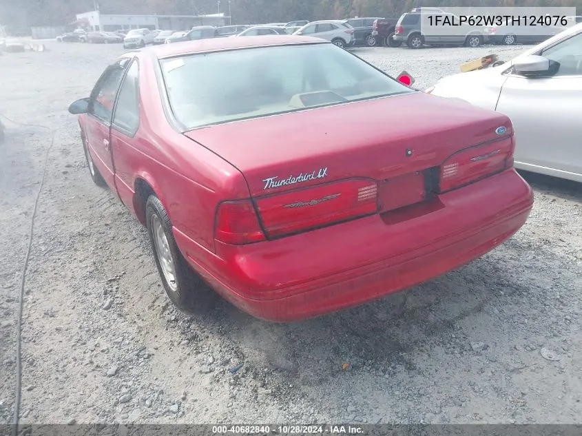 1996 Ford Thunderbird Lx VIN: 1FALP62W3TH124076 Lot: 40682840