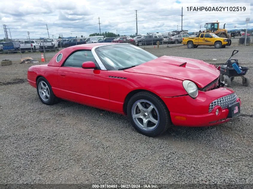 2002 Ford Thunderbird VIN: 1FAHP60A62Y102519 Lot: 39750453