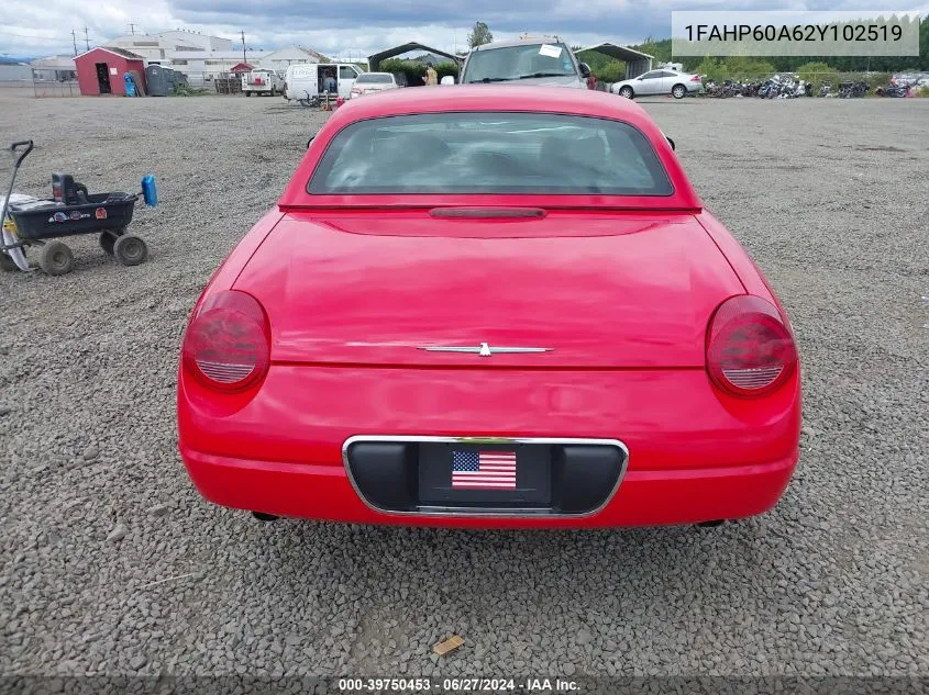 2002 Ford Thunderbird VIN: 1FAHP60A62Y102519 Lot: 39750453