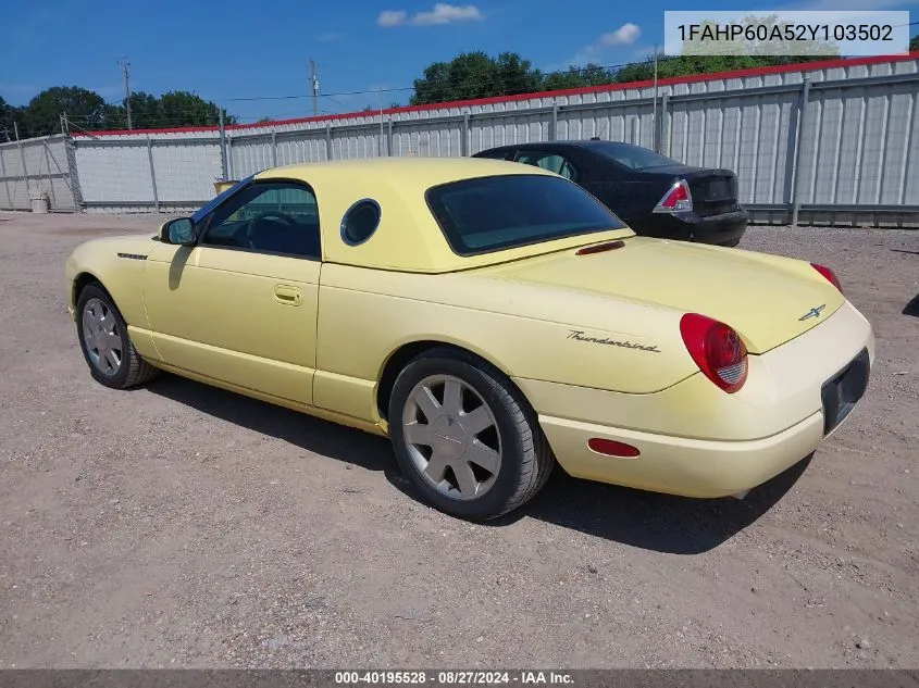 1FAHP60A52Y103502 2002 Ford Thunderbird