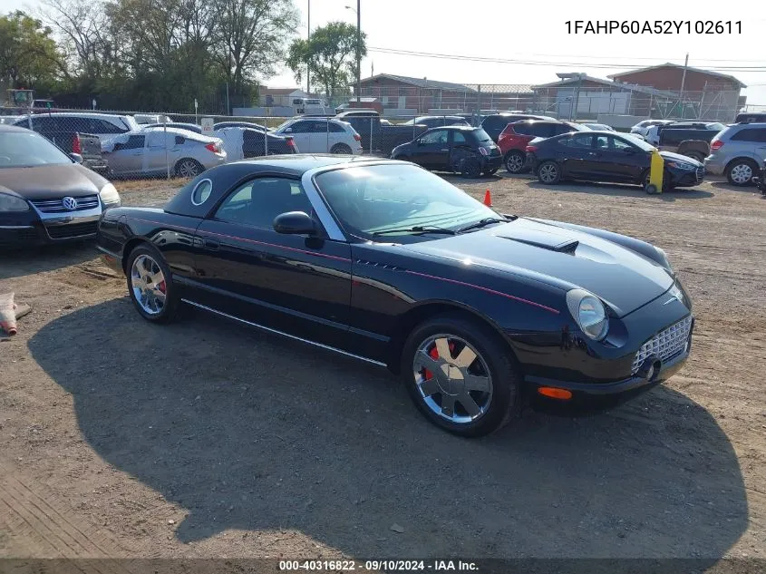 2002 Ford Thunderbird VIN: 1FAHP60A52Y102611 Lot: 40316822