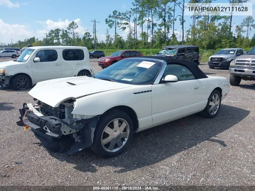 2002 Ford Thunderbird VIN: 1FAHP60A12Y111628 Lot: 40361110