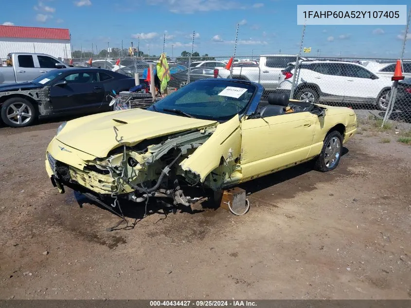 2002 Ford Thunderbird VIN: 1FAHP60A52Y107405 Lot: 40434427