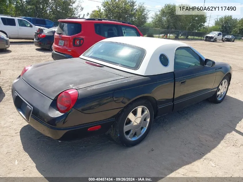 2002 Ford Thunderbird VIN: 1FAHP60A62Y117490 Lot: 40457434