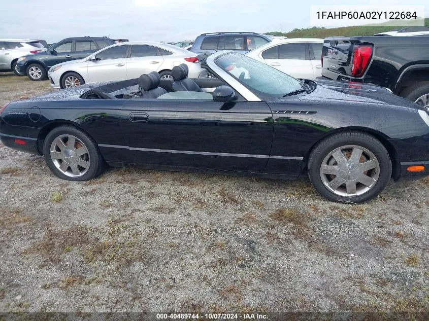 2002 Ford Thunderbird VIN: 1FAHP60A02Y122684 Lot: 40489744