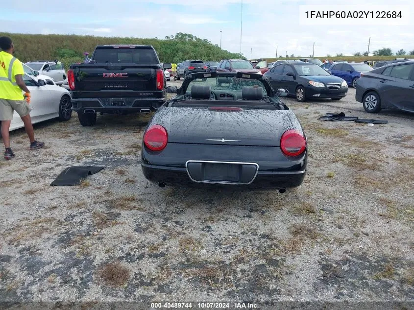 2002 Ford Thunderbird VIN: 1FAHP60A02Y122684 Lot: 40489744