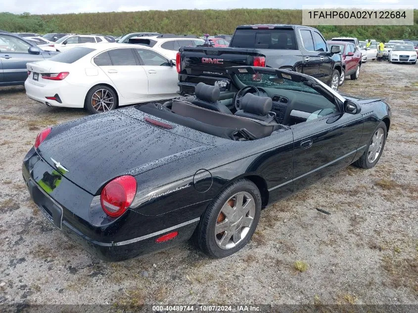 2002 Ford Thunderbird VIN: 1FAHP60A02Y122684 Lot: 40489744