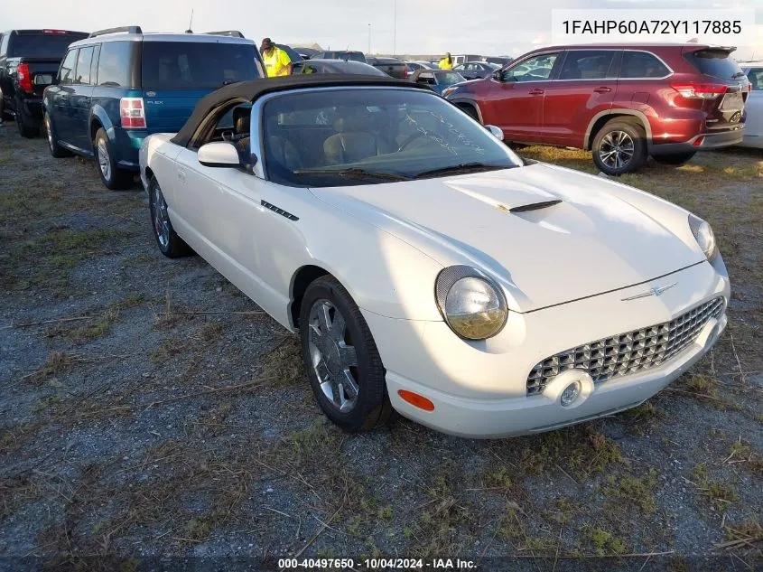 2002 Ford Thunderbird Premium VIN: 1FAHP60A72Y117885 Lot: 40497650