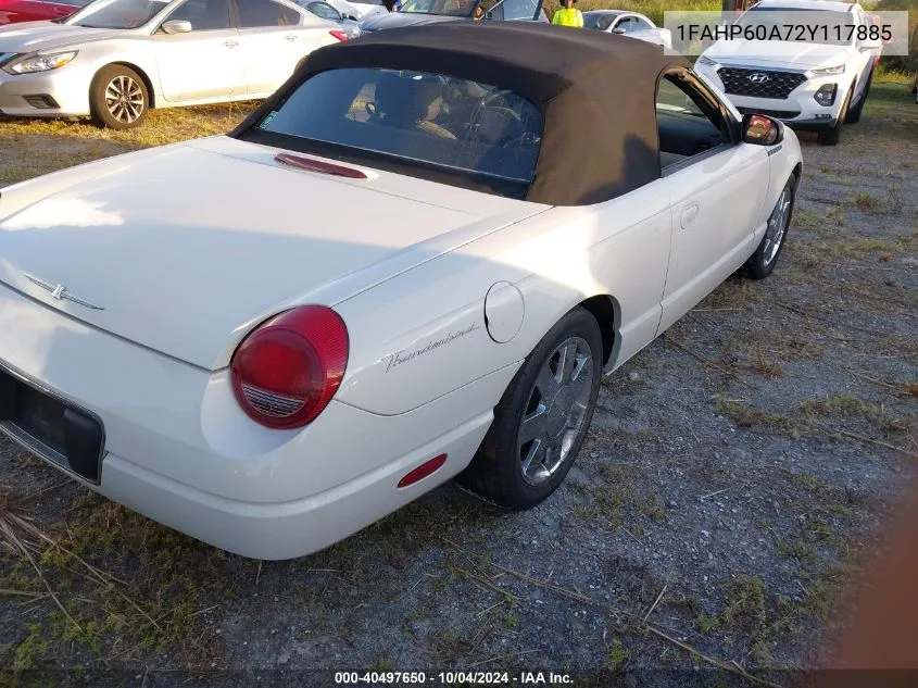 2002 Ford Thunderbird Premium VIN: 1FAHP60A72Y117885 Lot: 40497650