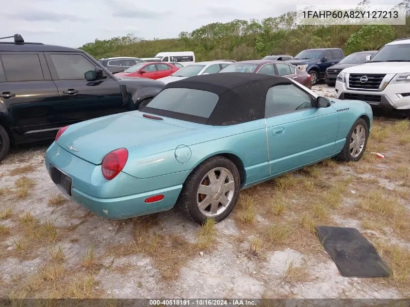 2002 Ford Thunderbird Premium VIN: 1FAHP60A82Y127213 Lot: 40518191