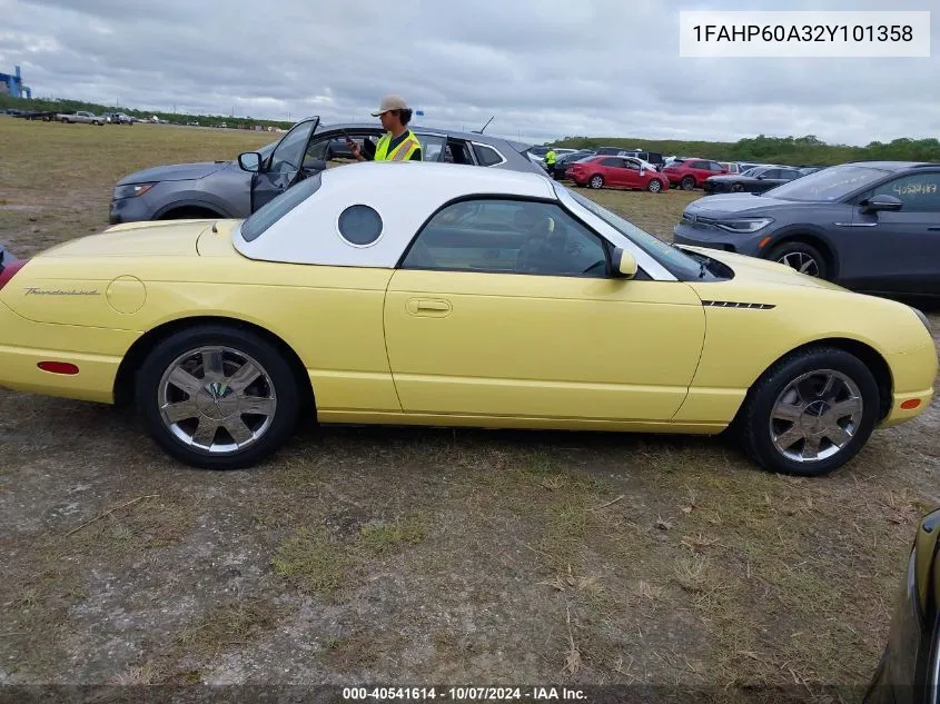 2002 Ford Thunderbird Premium VIN: 1FAHP60A32Y101358 Lot: 40541614