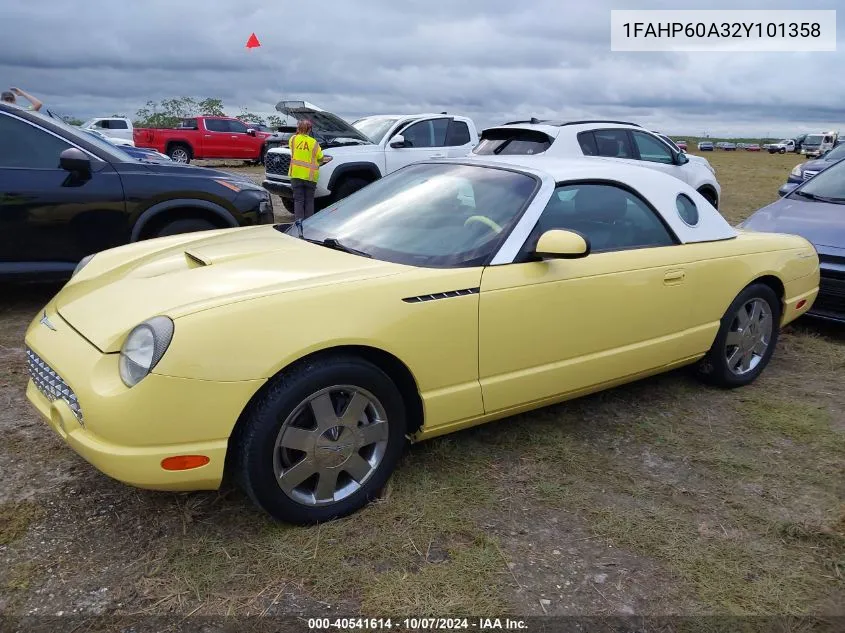 2002 Ford Thunderbird Premium VIN: 1FAHP60A32Y101358 Lot: 40541614