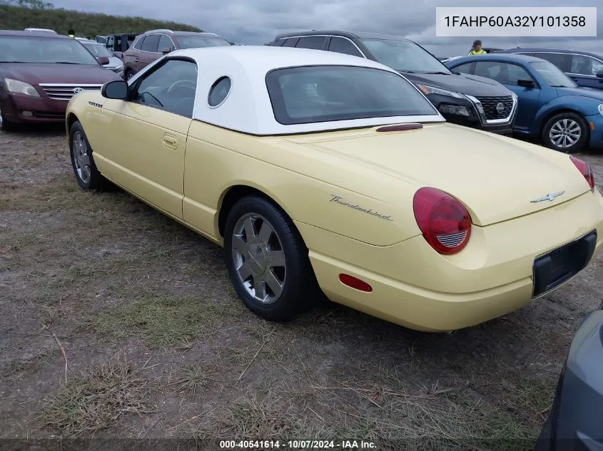 2002 Ford Thunderbird Premium VIN: 1FAHP60A32Y101358 Lot: 40541614