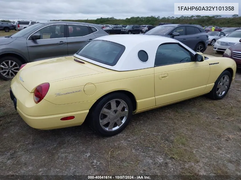 2002 Ford Thunderbird Premium VIN: 1FAHP60A32Y101358 Lot: 40541614