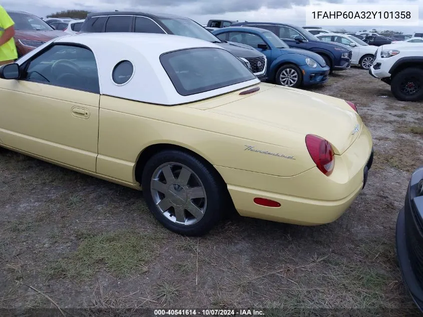 2002 Ford Thunderbird Premium VIN: 1FAHP60A32Y101358 Lot: 40541614