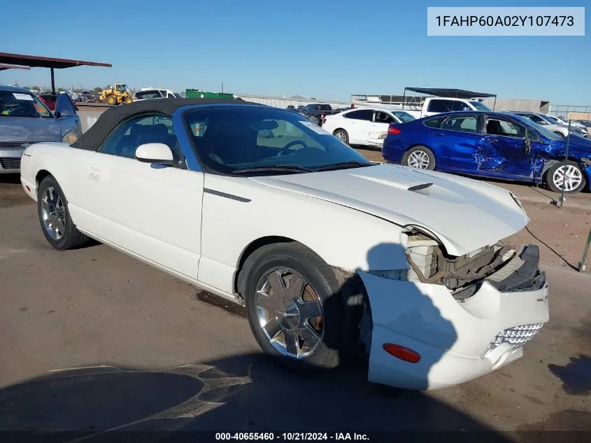 2002 Ford Thunderbird VIN: 1FAHP60A02Y107473 Lot: 40655460