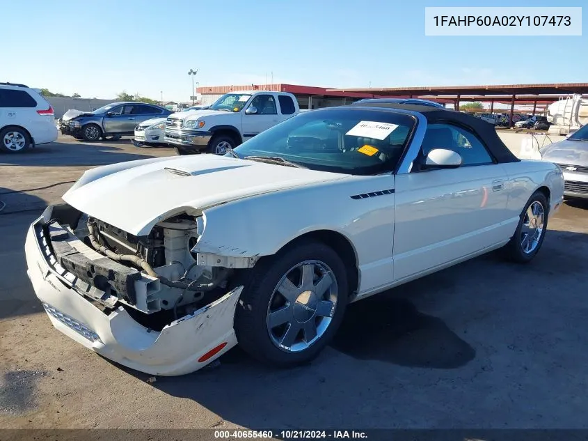 2002 Ford Thunderbird VIN: 1FAHP60A02Y107473 Lot: 40655460