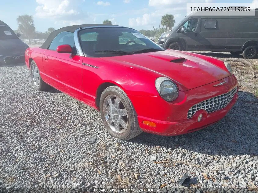 2002 Ford Thunderbird VIN: 1FAHP60A72Y119359 Lot: 40669157