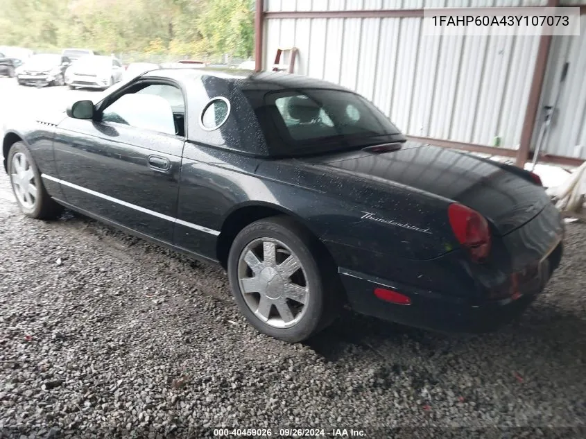 2003 Ford Thunderbird VIN: 1FAHP60A43Y107073 Lot: 40459026