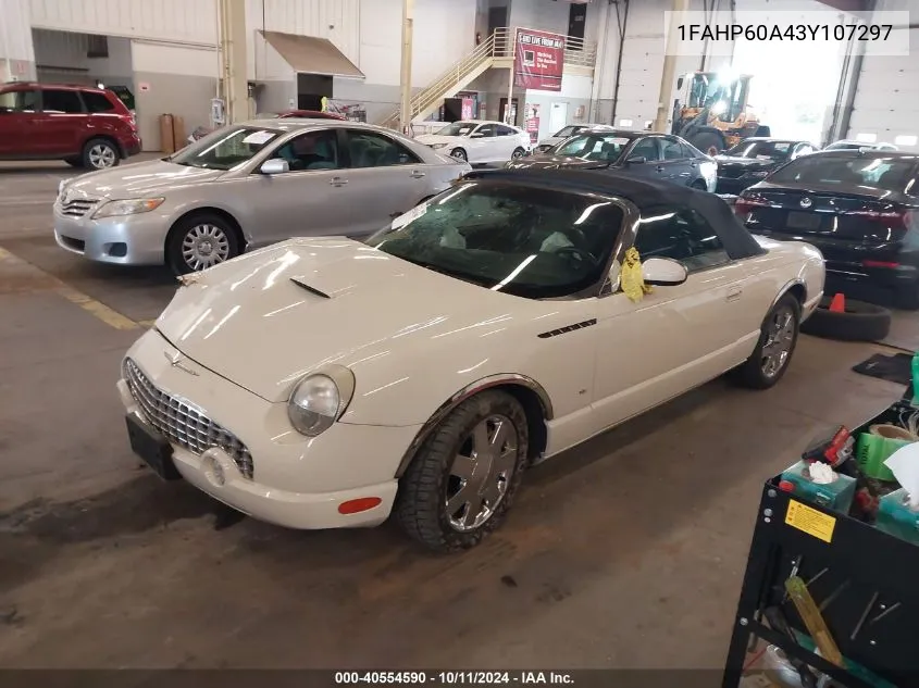 2003 Ford Thunderbird VIN: 1FAHP60A43Y107297 Lot: 40554590