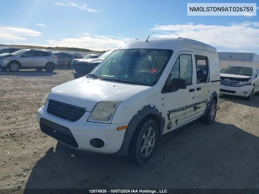 2010 Ford Transit Connect Xlt VIN: NM0LS7DN9AT026759 Lot: 12074928