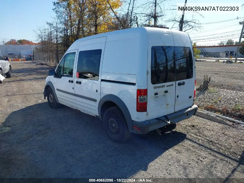 2010 Ford Transit Connect Xl VIN: NM0KS9AN7AT022303 Lot: 40652098