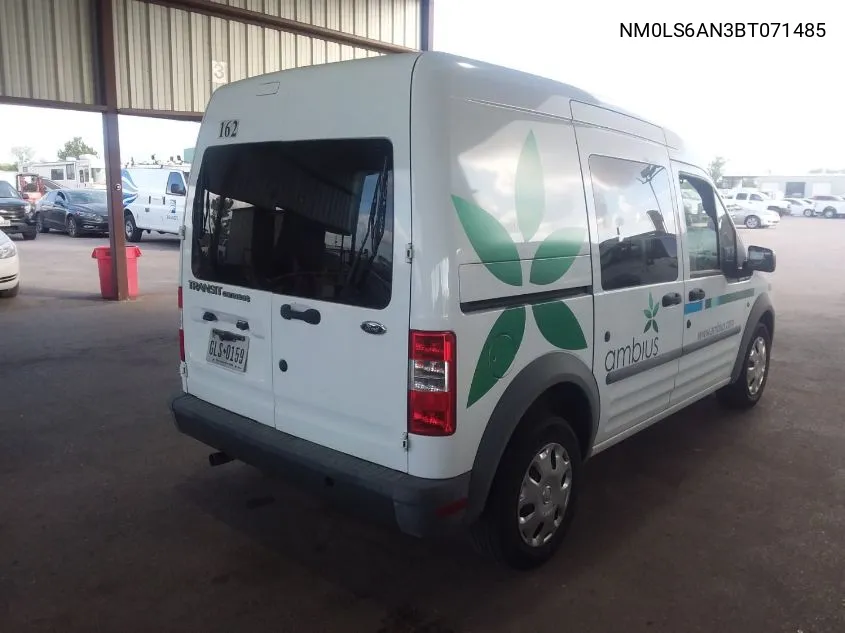 2011 Ford Transit Connect Xl VIN: NM0LS6AN3BT071485 Lot: 40789084