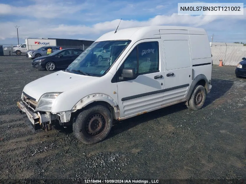 2012 Ford Transit Connect Xlt VIN: NM0LS7BN3CT121002 Lot: 12118494