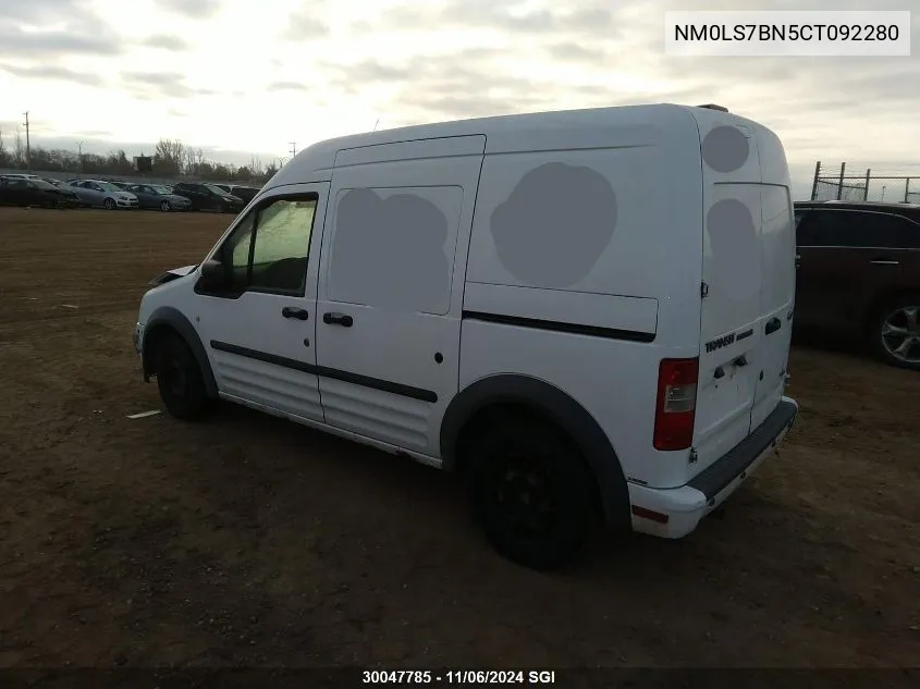 2012 Ford Transit Connect Xlt VIN: NM0LS7BN5CT092280 Lot: 30047785