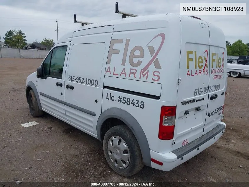 2012 Ford Transit Connect Xlt VIN: NM0LS7BN3CT108928 Lot: 40097703