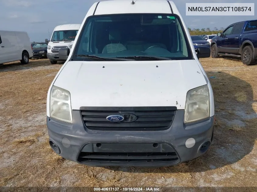 2012 Ford Transit Connect Xl VIN: NM0LS7AN3CT108574 Lot: 40617137