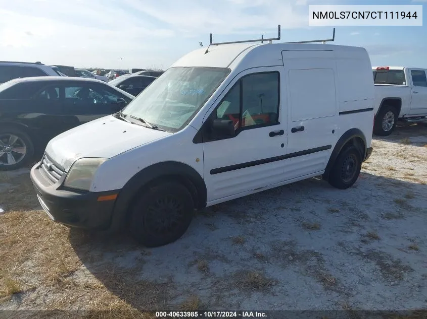 2012 Ford Transit Connect Xl VIN: NM0LS7CN7CT111944 Lot: 40633985