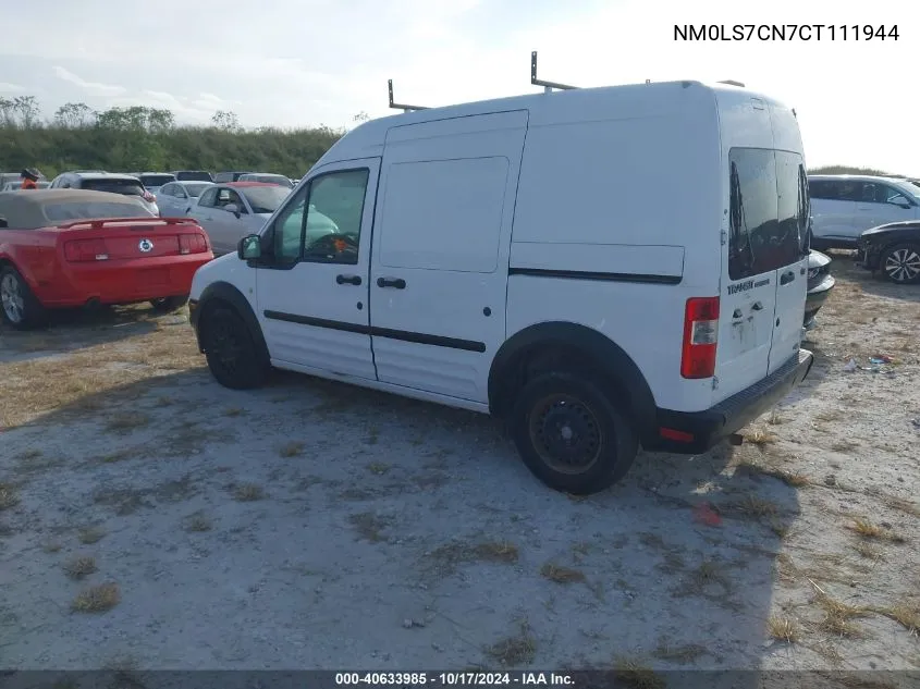 2012 Ford Transit Connect Xl VIN: NM0LS7CN7CT111944 Lot: 40633985