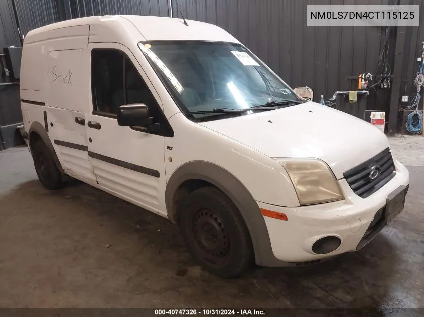 2012 Ford Transit Connect Xlt VIN: NM0LS7DN4CT115125 Lot: 40747326