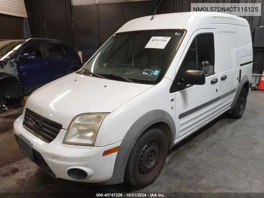 2012 Ford Transit Connect Xlt VIN: NM0LS7DN4CT115125 Lot: 40747326