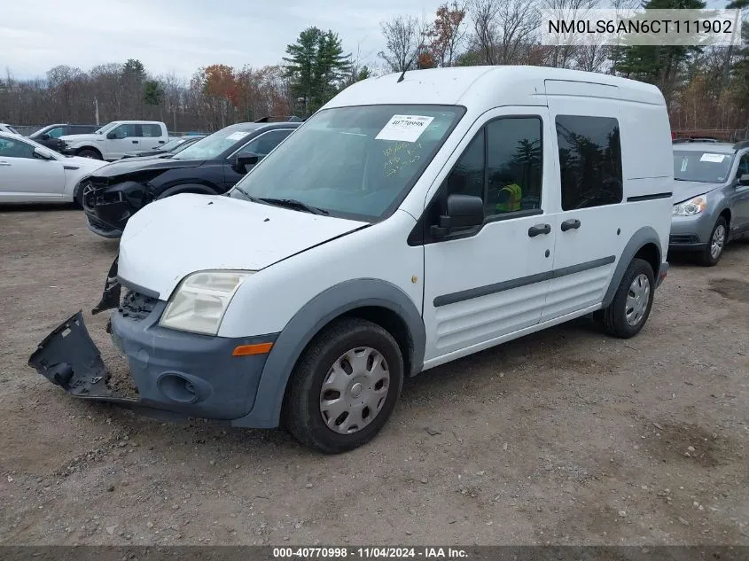 2012 Ford Transit Connect Xl VIN: NM0LS6AN6CT111902 Lot: 40770998