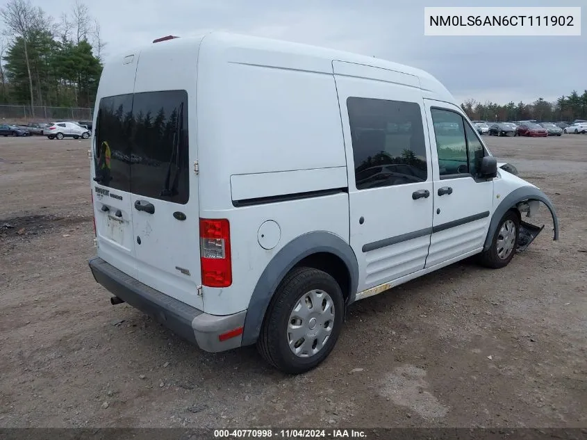 2012 Ford Transit Connect Xl VIN: NM0LS6AN6CT111902 Lot: 40770998