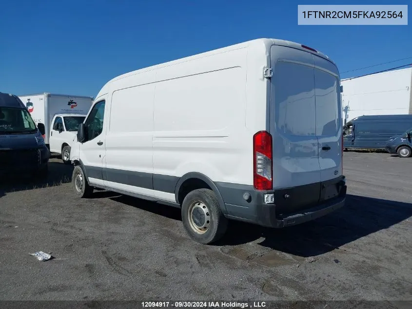 2015 Ford Transit T-250 VIN: 1FTNR2CM5FKA92564 Lot: 12094917