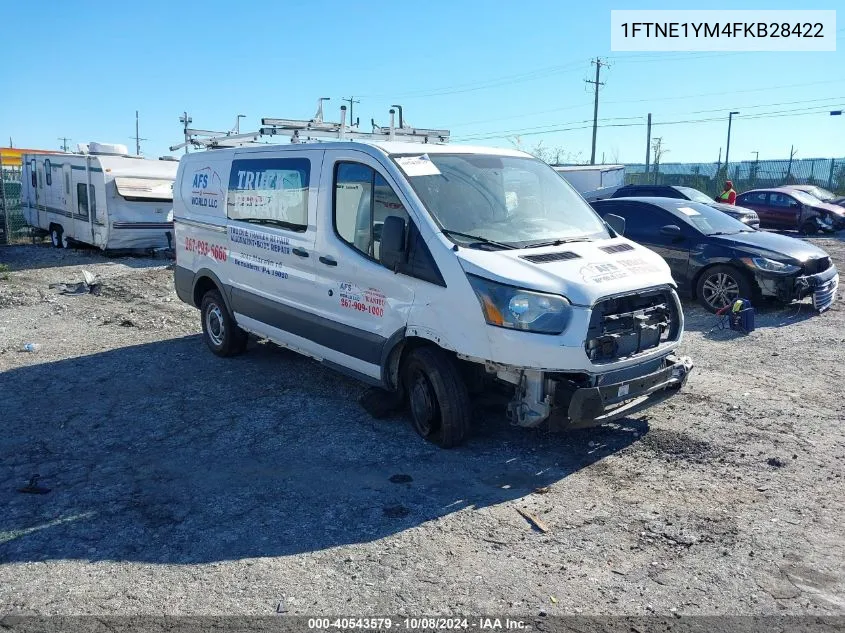 2015 Ford Transit-150 VIN: 1FTNE1YM4FKB28422 Lot: 40543579