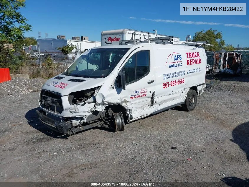 2015 Ford Transit-150 VIN: 1FTNE1YM4FKB28422 Lot: 40543579