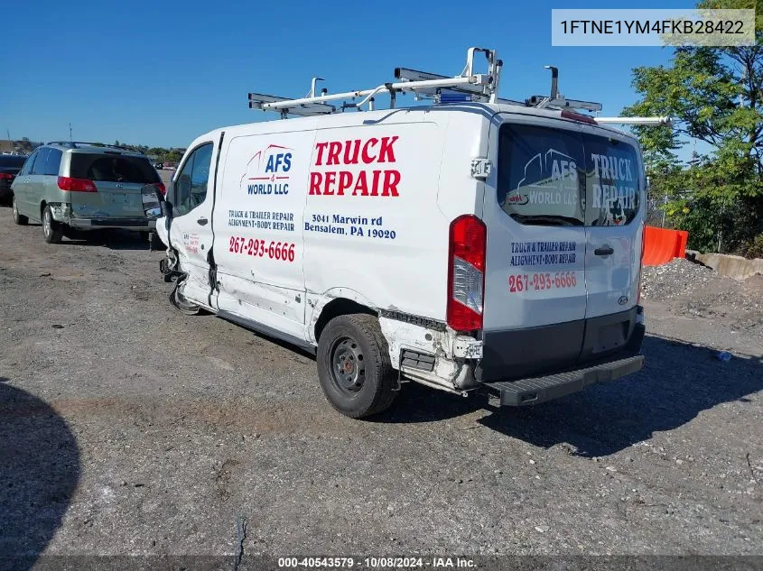 2015 Ford Transit-150 VIN: 1FTNE1YM4FKB28422 Lot: 40543579