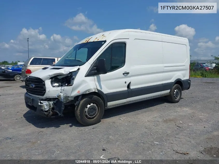 2016 Ford Transit T-250 VIN: 1FTYR2CM0GKA27507 Lot: 12044918