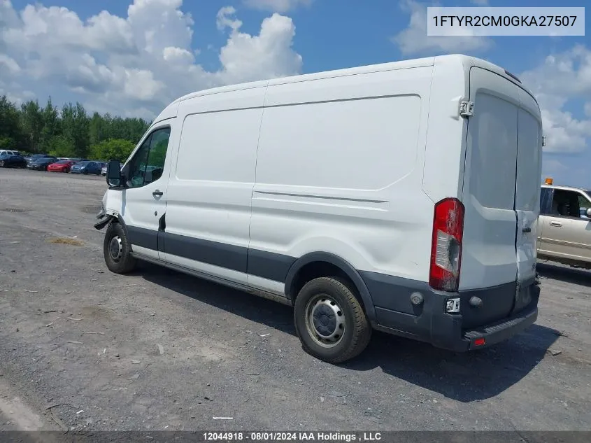 2016 Ford Transit T-250 VIN: 1FTYR2CM0GKA27507 Lot: 12044918