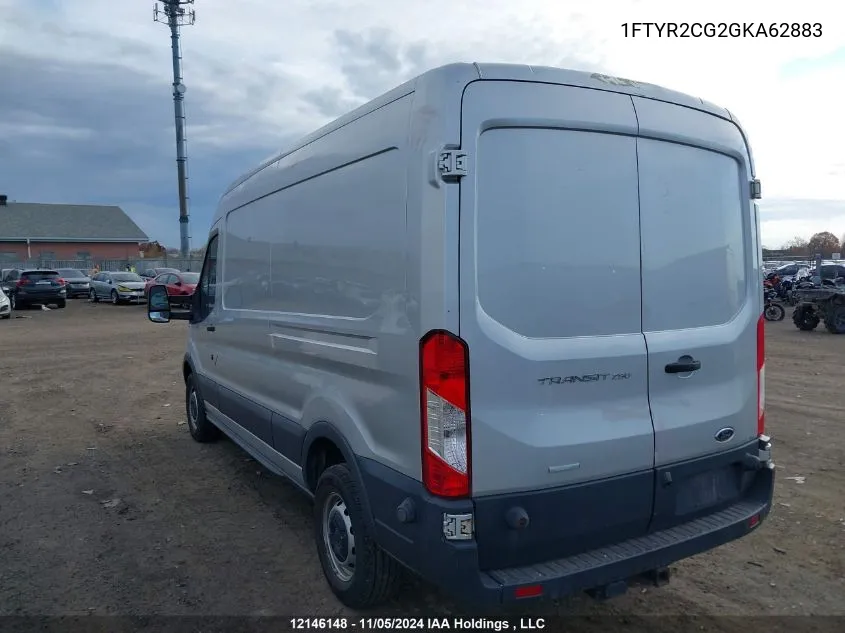 2016 Ford Transit T-250 VIN: 1FTYR2CG2GKA62883 Lot: 12146148