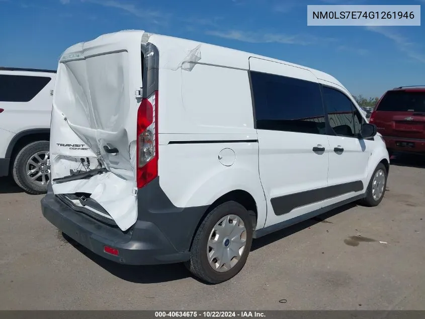 2016 Ford Transit Connect Xl VIN: NM0LS7E74G1261946 Lot: 40634675