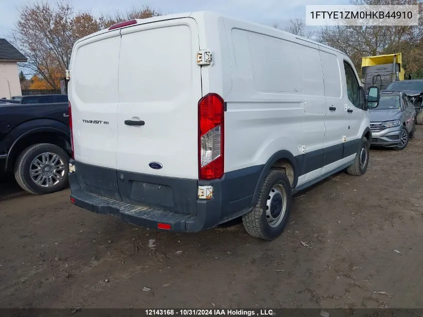 2017 Ford Transit T-150 VIN: 1FTYE1ZM0HKB44910 Lot: 12143168